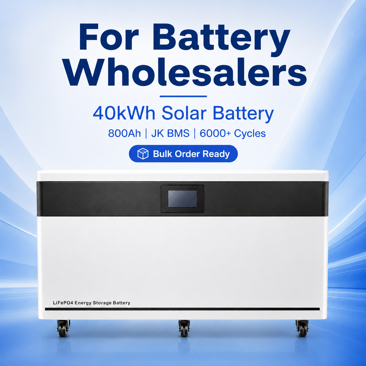 40kWh 800Ah LiFePO4 Solar Battery For Battery Wholesalers Bulk Supply Residential ESS