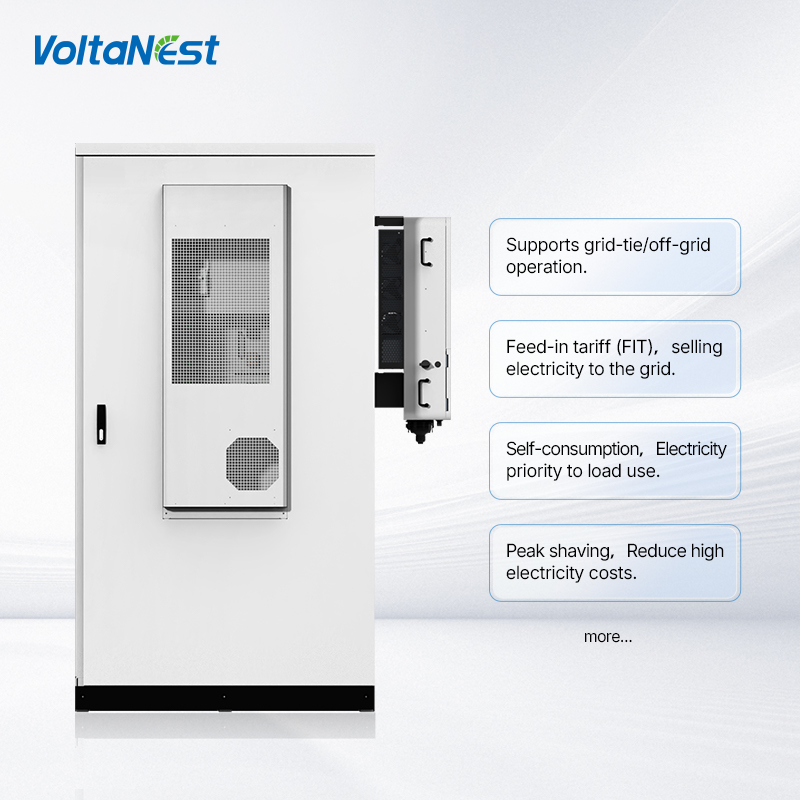 VoltaNest 200kWh 209kwh High Voltage Solar Energy System 100kW ESS Cabinet All in One Industrial and Commercial Battery Storage