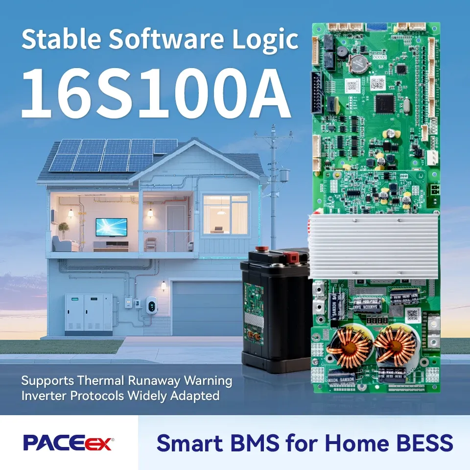 PACEex 16S100A LiFePO4 BMS with Multi-Protection PCB-Reliable Safe Energy Storage Battery Management System for Your Devices