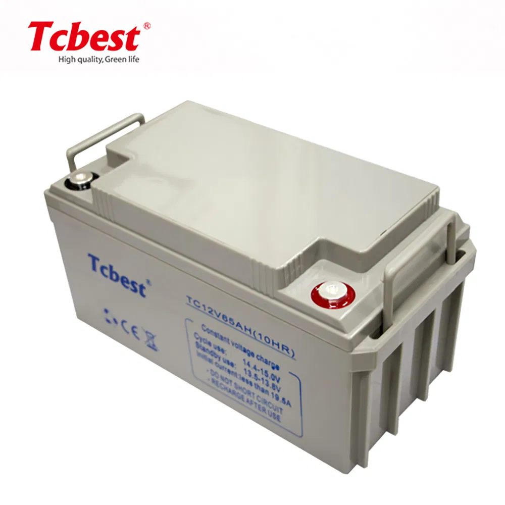 VRLA Deep Cycle Battery 12V 65ah Gel Battery 12V65ah Lead Acid Battery Free Maintenance Gel Battery 12V65ah for UPS and Telecommunication Systems