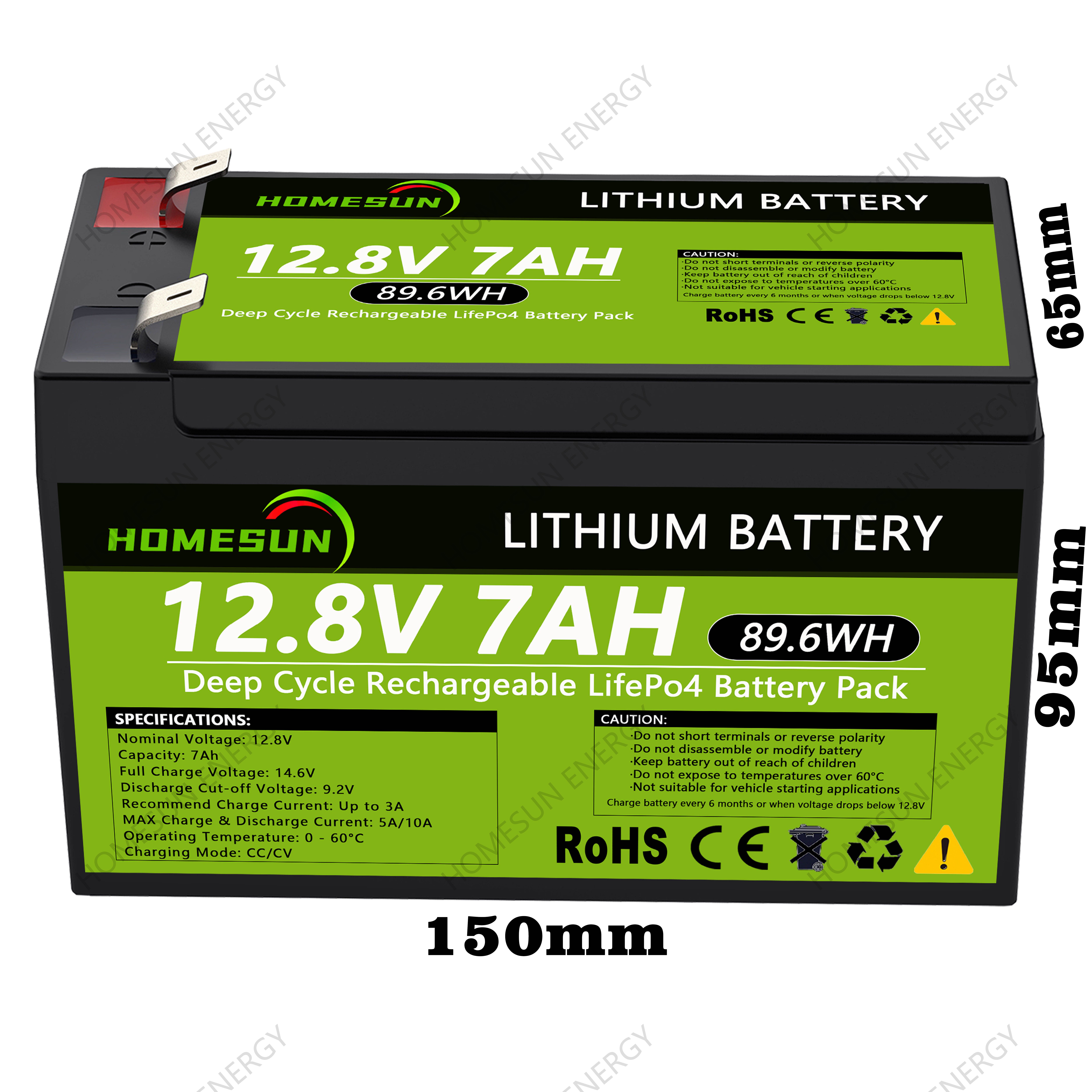 12.8V 7AH Side