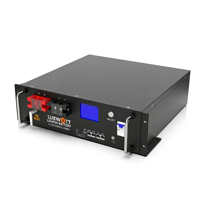 Home Energy Storage Battery 51.2V 100Ah LiFePO4 5.12Kwh Solar Battery Storage System with Smart BMS and 8000+ Cycle Life