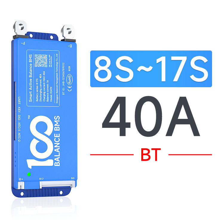 Dongguan Manufacturer Lithium BMS 4s 8s 10s 17s 24s 24V 84V 60A 40A Smart Battery Management System BMS for E-Bike