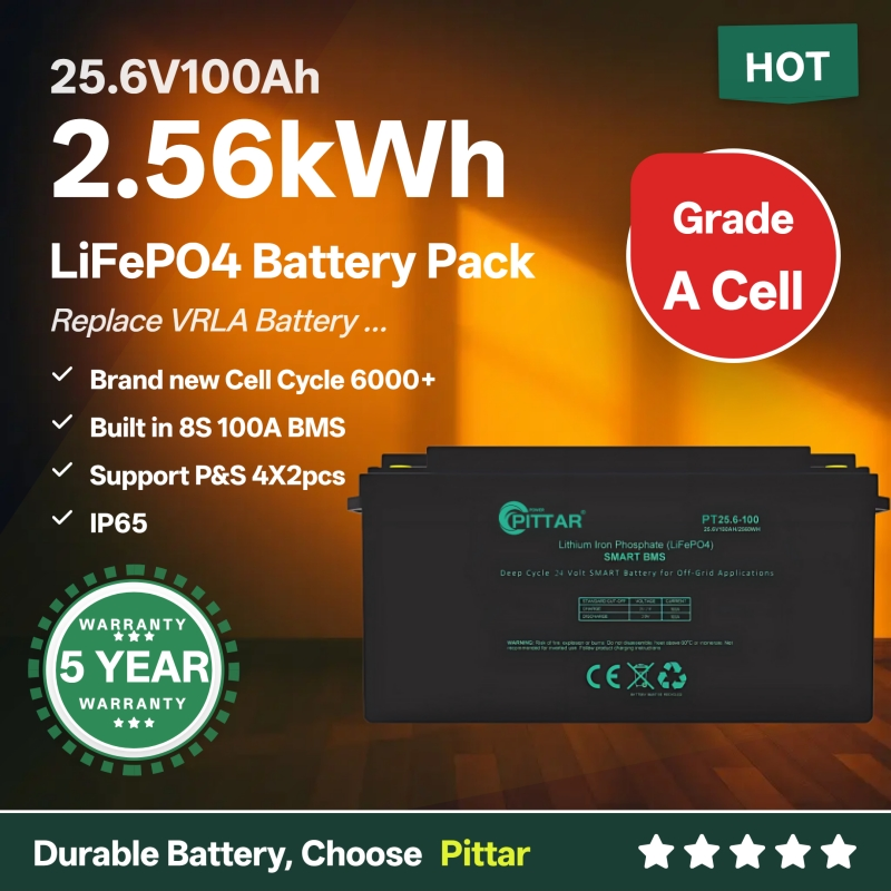 China Made 25.6V 100ah High Capacity LiFePO4 Battery Lithium Iron Phosphate Battery for Telecommunication