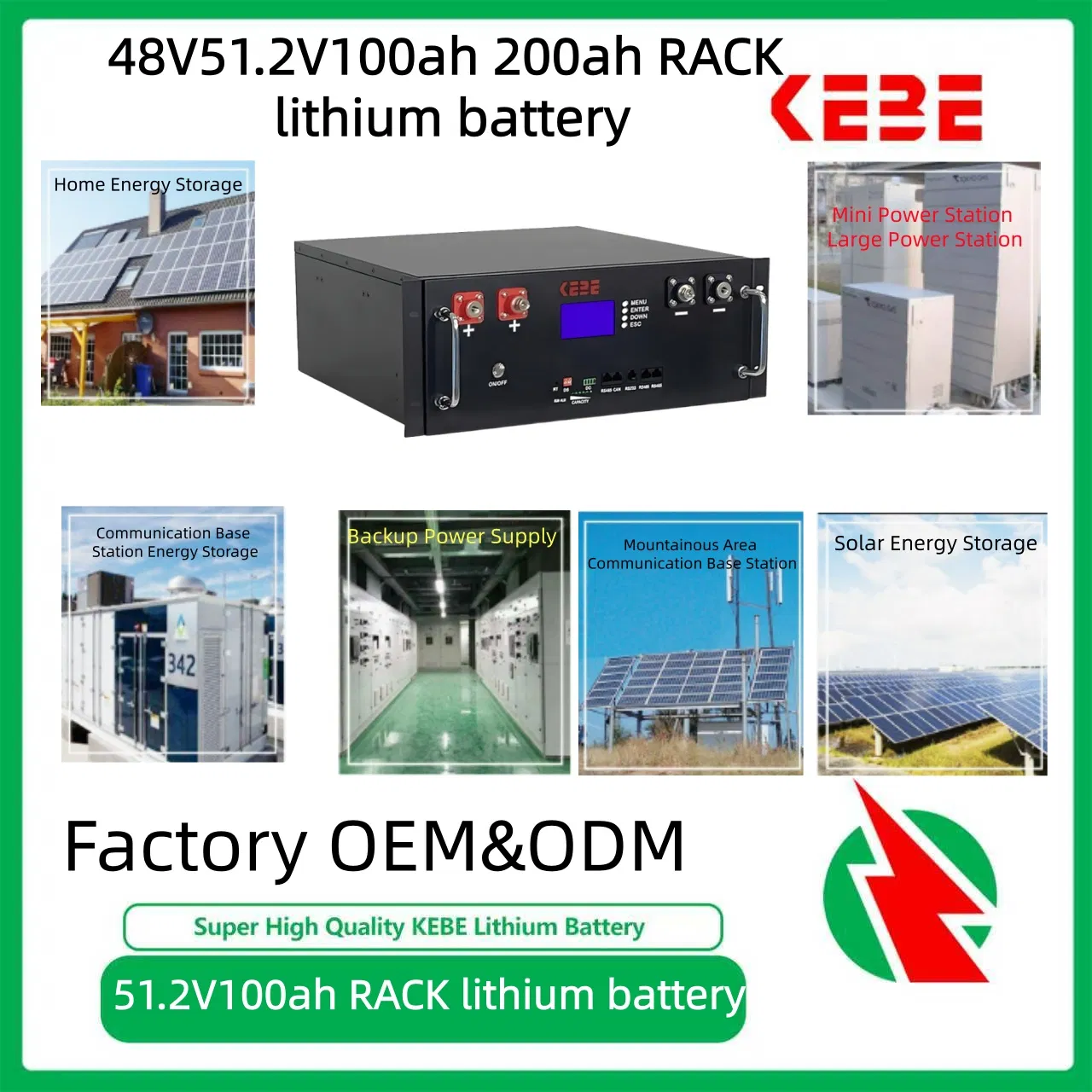 Advanced 51.2V100ah 5kwh Rack-Mounted Lithium Ion Battery Pack Using LiFePO4 Technology for Smart Solar Energy Storage and Back-up Power Management Battery