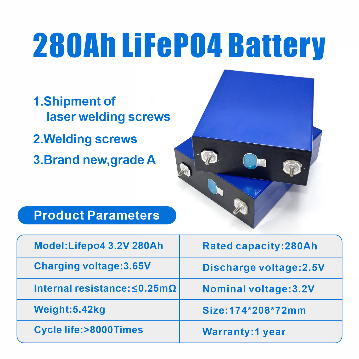 REPT 345ah High Capacity Lithium Prismatic LFP345Ah Batteries Long Life Cycles 3.2V Lifepo4 Cell Energy Storage System