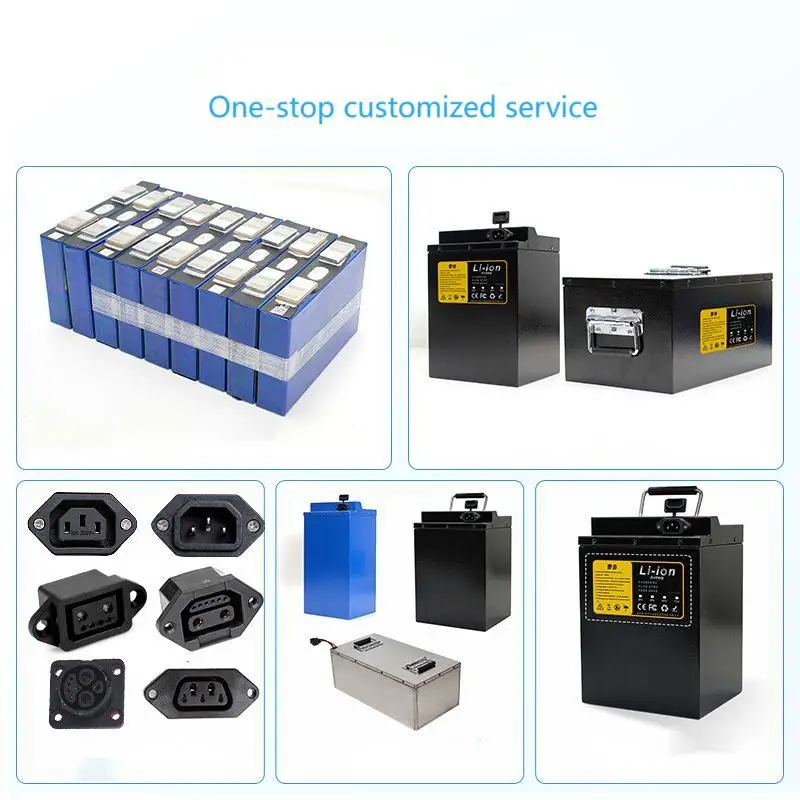 Custom 52V 60V 96V 72V 40Ah 1000W 1500W 5000W 84V 50Ah Cylindrical Lithium Ion Electric Bike Battery Pack Bicycle Battery