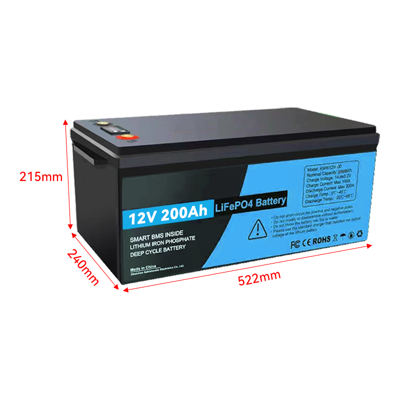12V 12.8V 24V 25.6V 36V 50Ah 100Ah 200Ah 280Ah 300Ah Lifepo4 Lithium Battery Pack for RV Marine Boat 48V 51.2V 60V Battery Pack