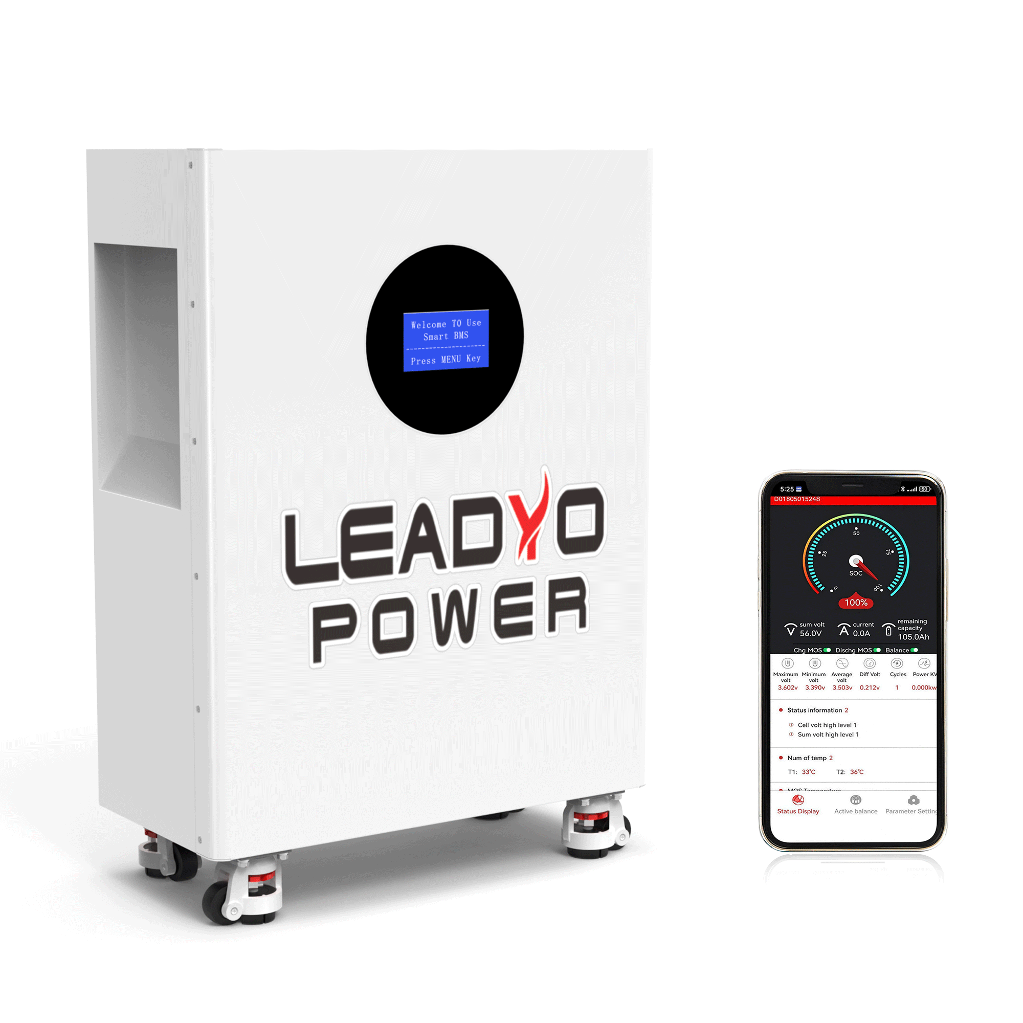 Home Solar Energy Storage LiFePO4 Lithium Ion Battery Pack 48V/51.2V 314Ah Stackable 6000 Cycles Vertical