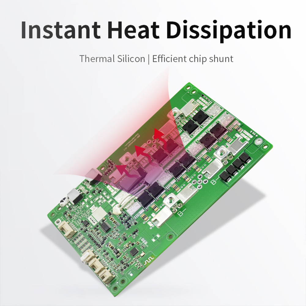 JiaBaiDa BT Smart BMS 3S 4S 12V 100A 120A 150A 200A LiFePO4 Li-ion Battery Management System with UART Switch Heating