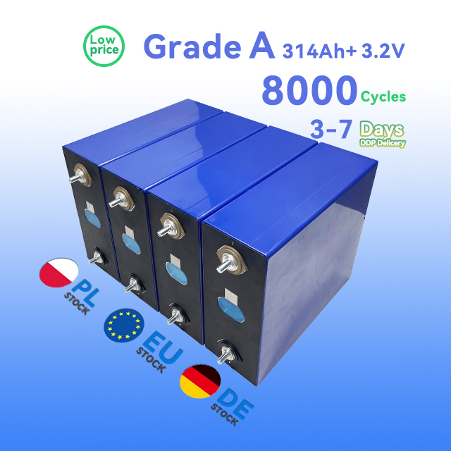 16pcs DDP Free Shipping EV E MB31 314AH GRADE A+ 3.2V Lifepo4 Deep Cycle Battery 8000 Cycles CE Certified