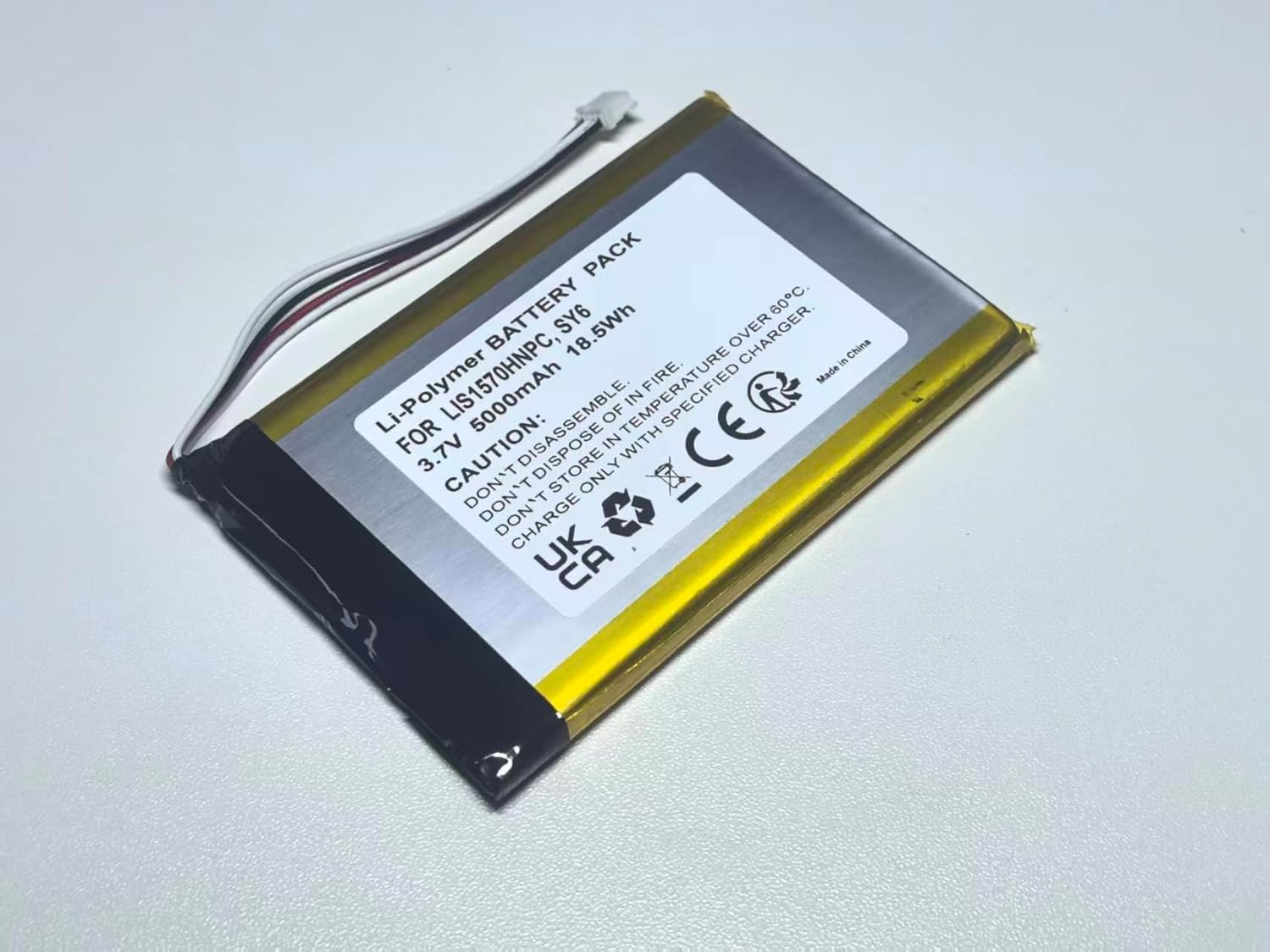 5000mAh Rechargeable Lithium Polymer Replacement Battery for MP3 Player (Compatible with LIS1570HNPC SY6)-3.7V