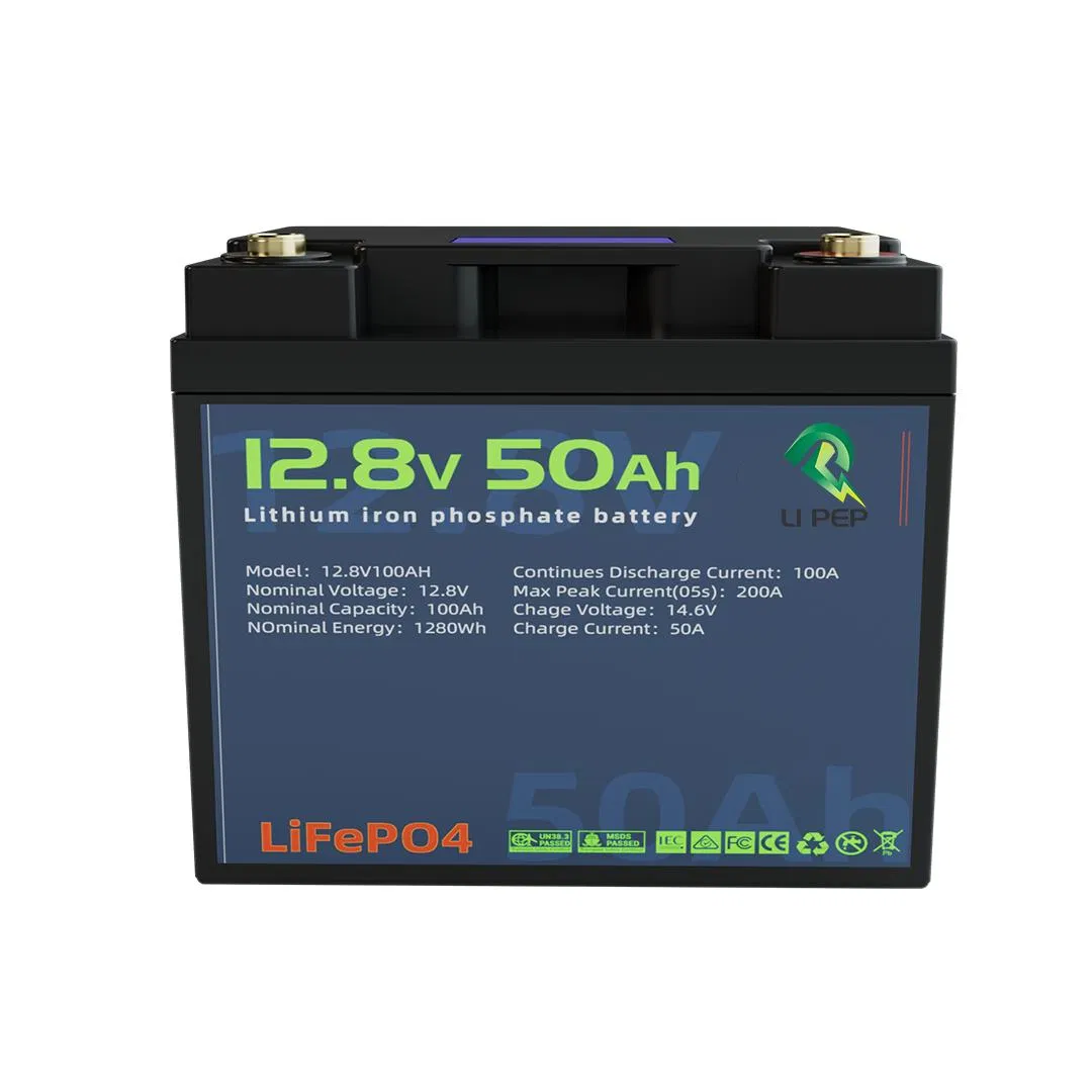 Rechargeable 12V 50ah Solar Storage Li Ion Lithium LiFePO4 Battery for RV Golf Cart Yacht Marine Motorhome Agv