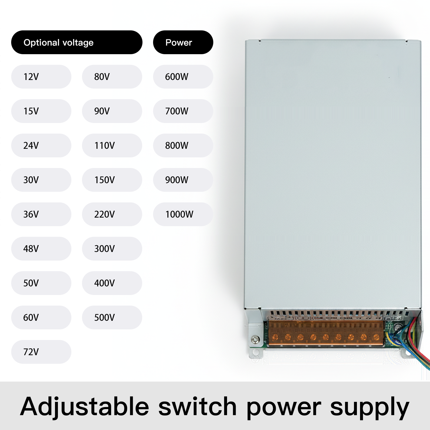 Output 110V-800W High-Precision Linear Regulated Power Supply  12V-500V Optional Voltage
