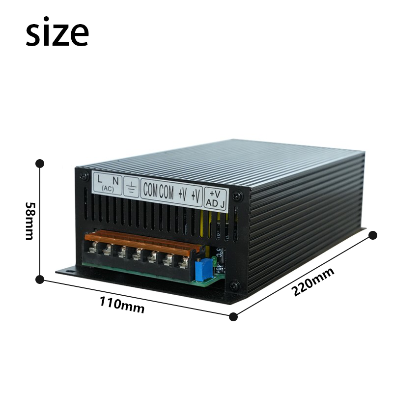 400W Industrial AC-DC Switching Power Supply Single Output Adjustable Voltage 12-400V High Efficiency 88-89% 1 Year Warranty