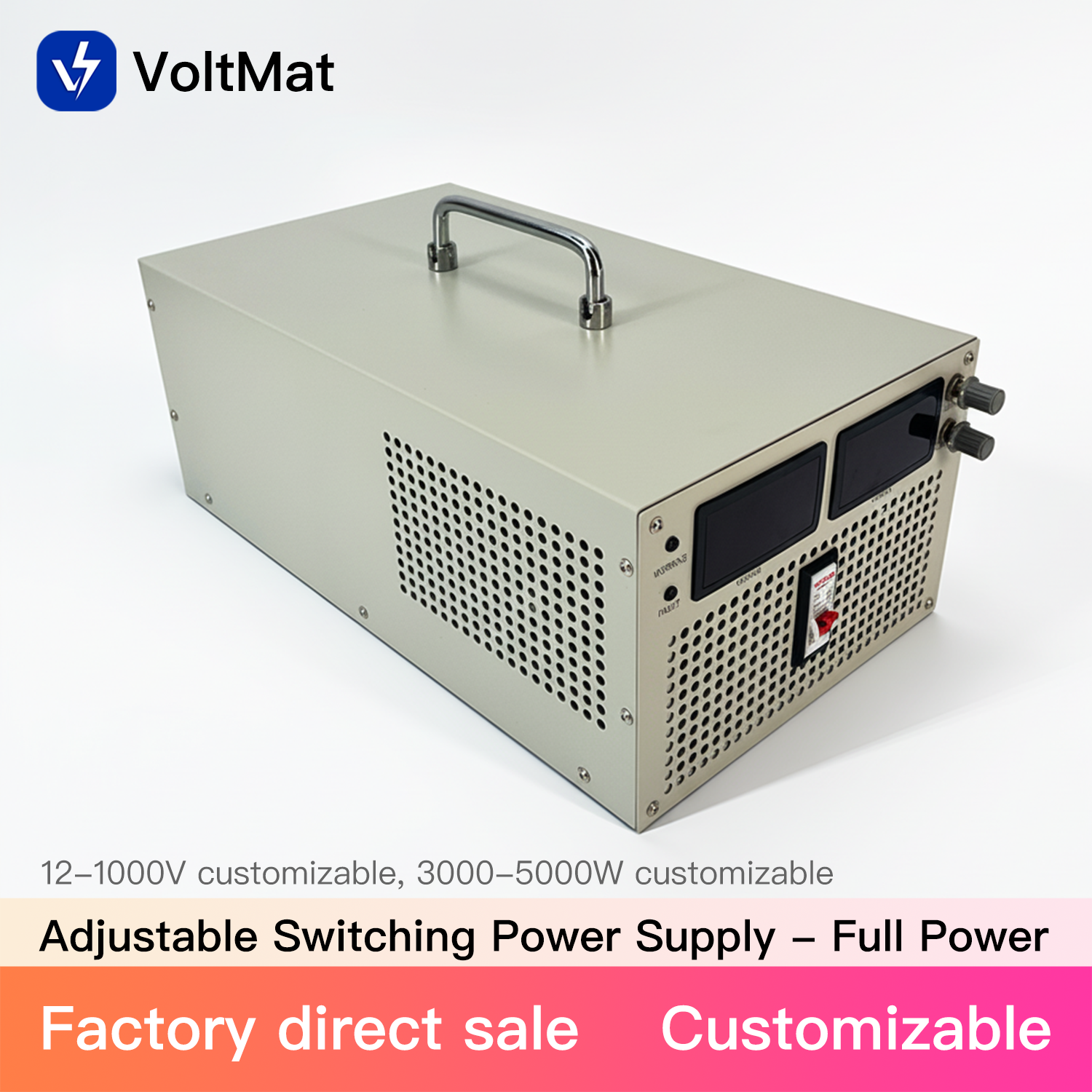 Output 80V- 3000W DC Adjustable Switching Power Supply  with High Precision 12V-1000V Output for Monitoring Equipment