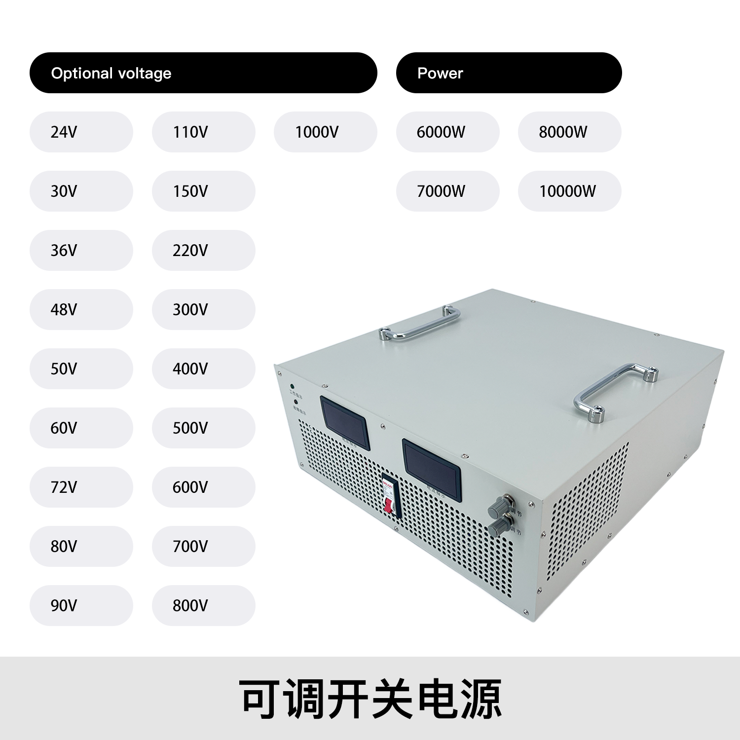 Output 60V-10000 High Efficiency AC-DC Switching Voltage Regulator 1 Year Warranty Protection for Industrial DC