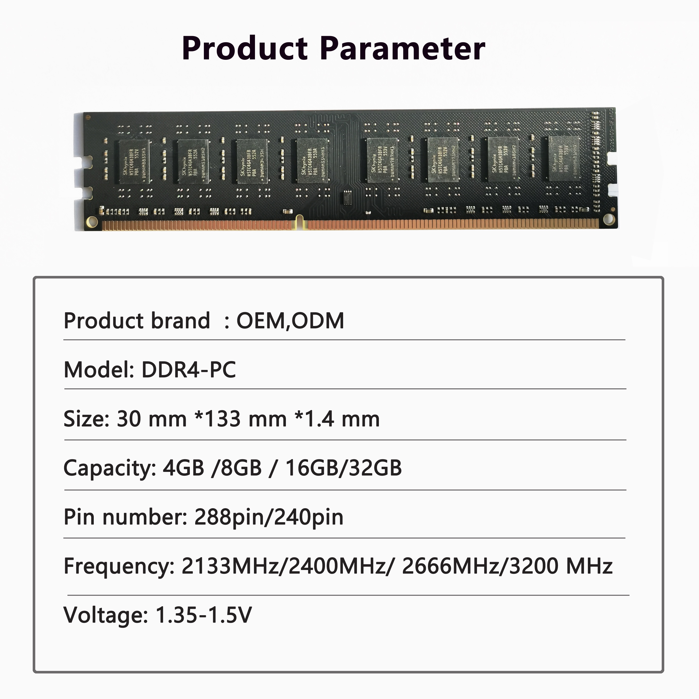 Suitable for Computer DDR4 16G 2400MHz 2666MHz 3200MHz Memory Module  Fully Compatible with Computer RAM