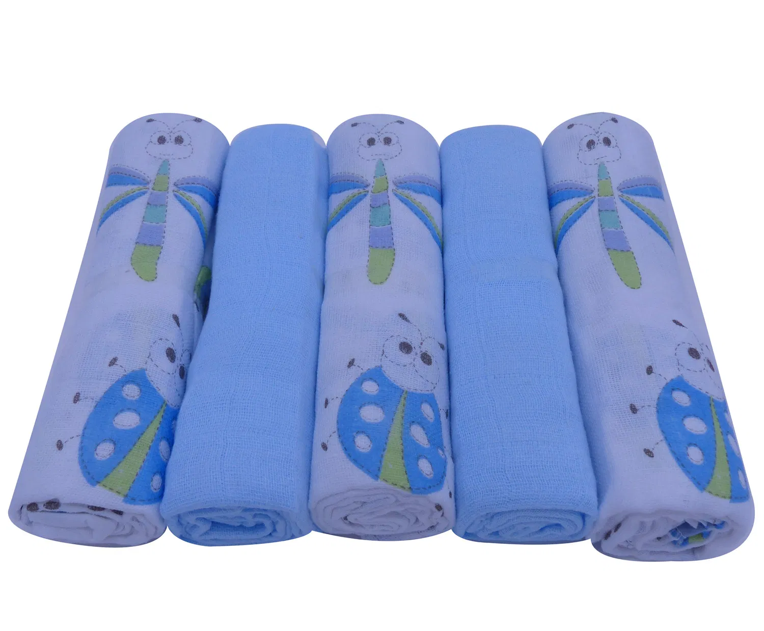 Fraldas de Bebê Impressas em Muslin de Algodão Orgânico e Flanela de Bambu