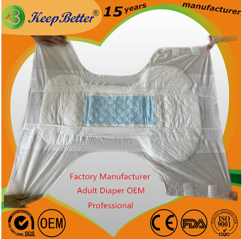 Produto descartável de incontinência médica, fralda bariátrica para adultos, OEM, etiqueta privada, atacado, qualidade premium, fralda grossa e absorvente