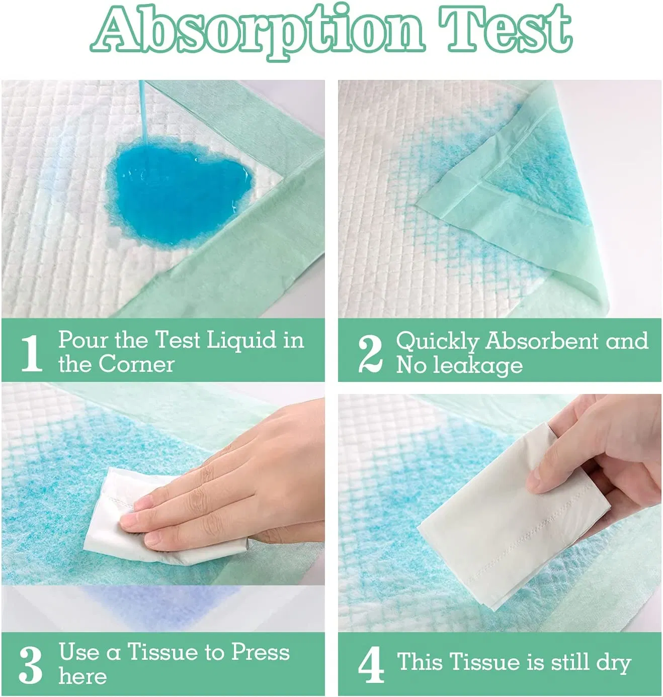 Protetores de Cama Descartáveis para Adultos com Incontinência, Underpads Absorventes Pesados para Mulheres, Protetor Impermeável para Troca de Bebê, Chucks Médicos Premium