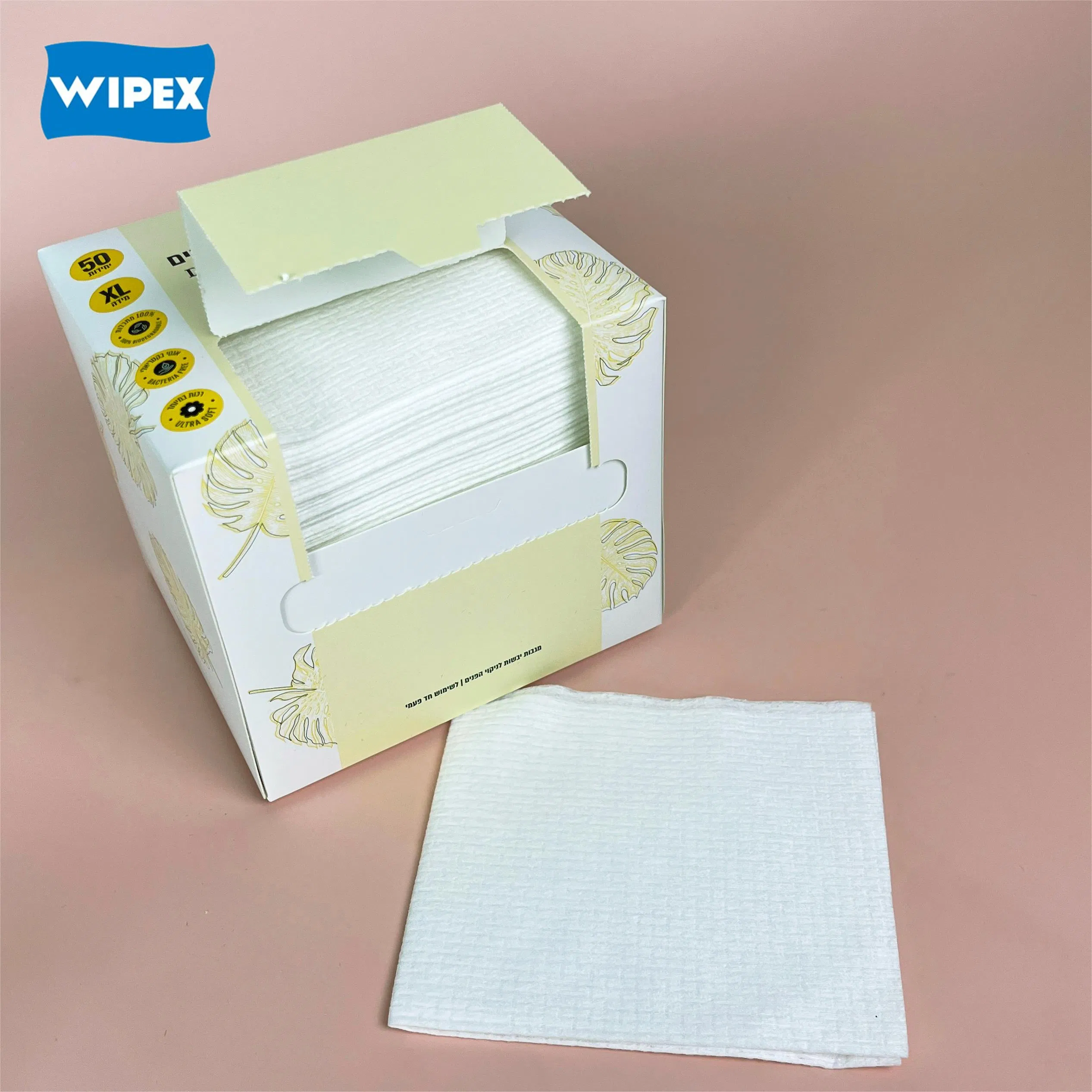 Toalha Facial Descartável Ultra Macia XL de Bamboo Removedor de Maquiagem Toalhetes Secos Rápidos para Pele Sensível em Casa ou SPA