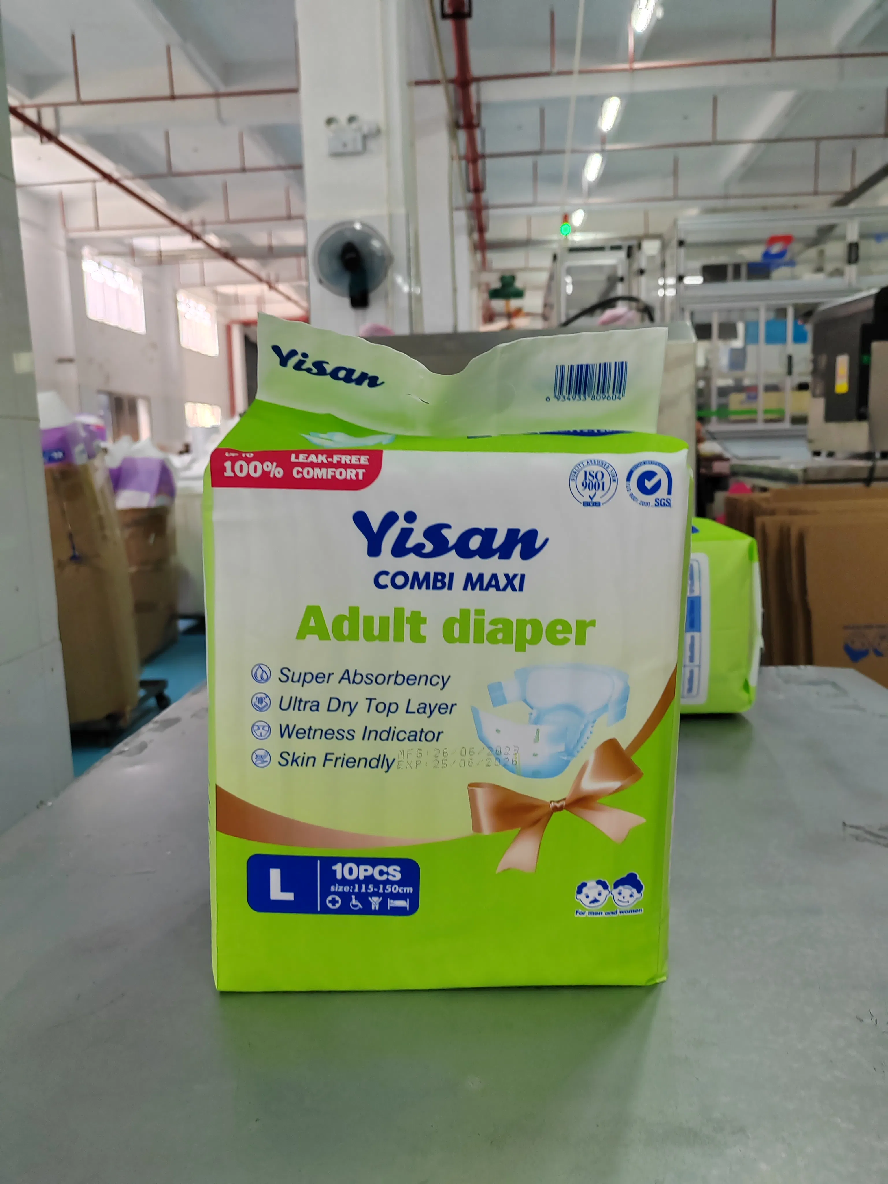 Fralda Descartável para Adultos Incontinência Fralda com Fita 5000ml Amostra Grátis Yisan