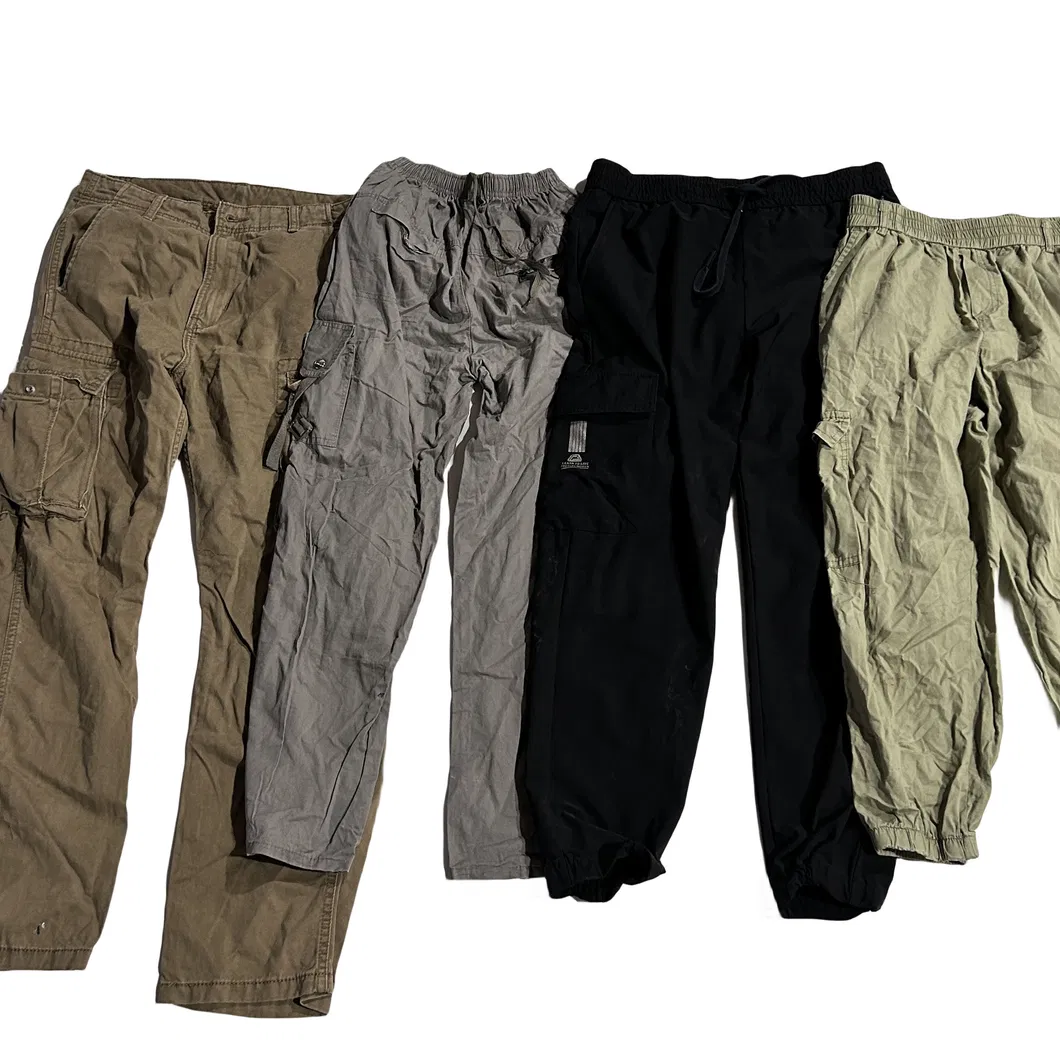Pantalones cargo masculinos usados de alta qualidade em atacado, fardos de grau A