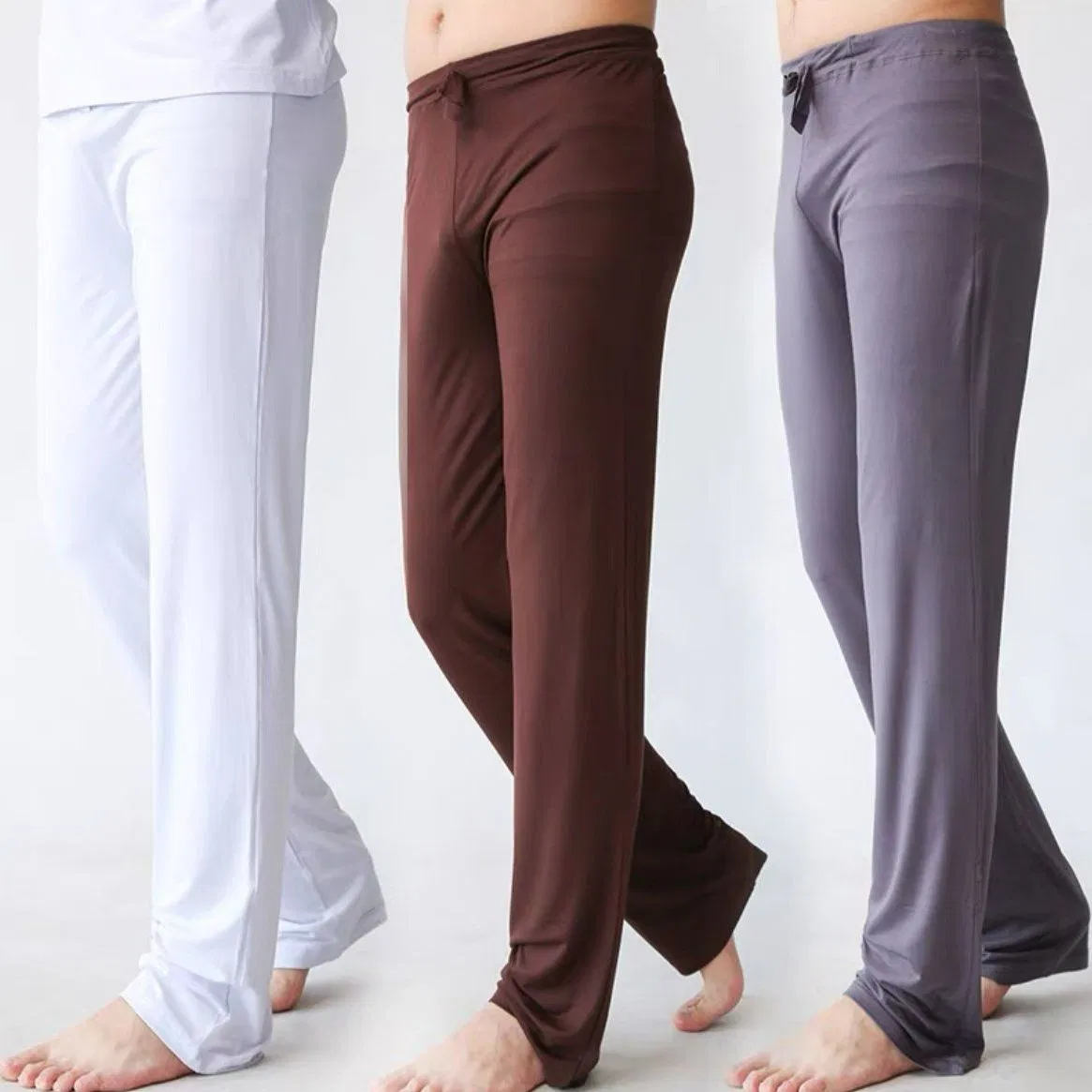 Novo Design Calças de Yoga Masculinas Amigas da Pele Roupas para Casa Casual Esportivas Soltas