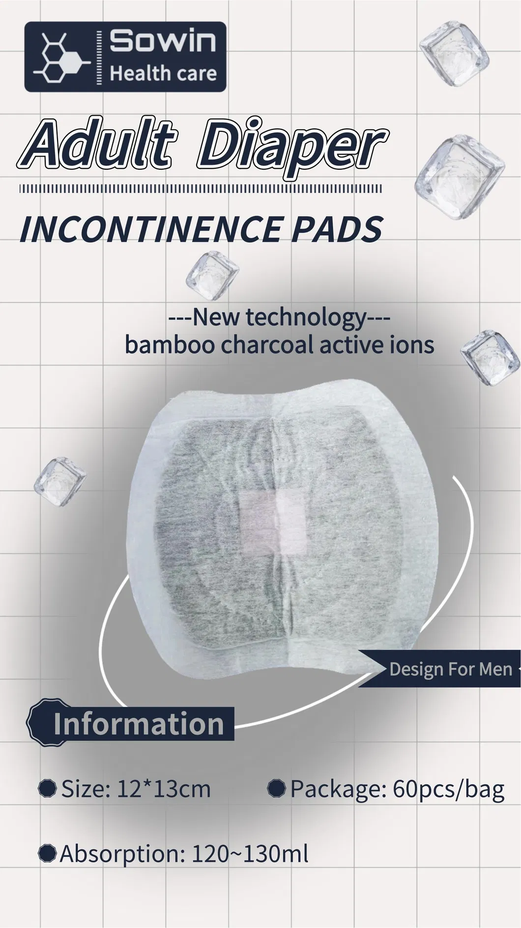 Protetor Absorvente Masculino Leve para Incontinência Urinária