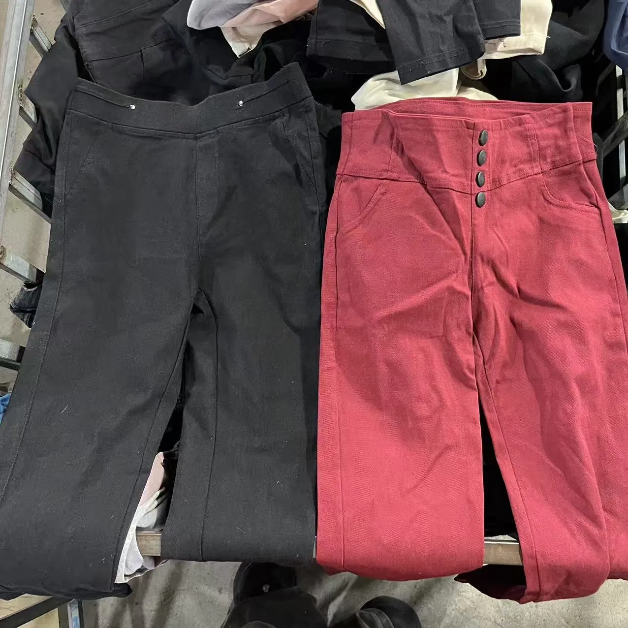 Calças de Lápis de Segunda Mão Pré-Amadas Vintage Slim Fit Jeans de Denim Usados Calças Skinny com Stretch Lote Misturado Atacado