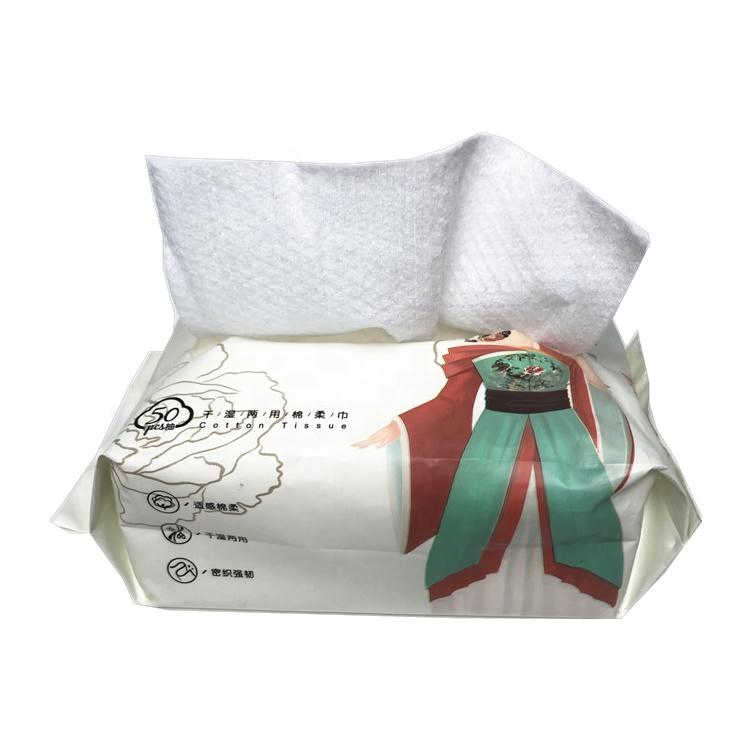Toalhetes Descartáveis Secos para Bebês e Adultos, Ultra Macio, Lenço Facial de Algodão