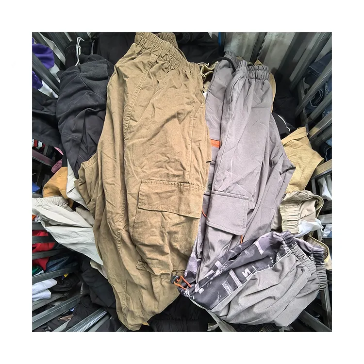 Pantalones cargo masculinos usados de alta qualidade em atacado, fardos de grau A