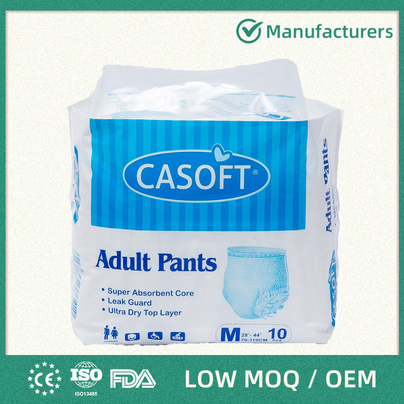 Calças descartáveis para adultos, calças íntimas baratas para idosos, fabricação de fábrica, OEM ODM, fraldas protetoras médicas, cuecas absorventes de alta qualidade para uso noturno