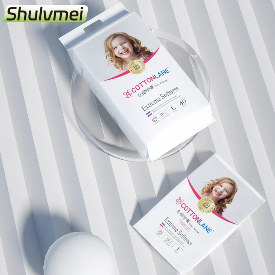 Amostra Grátis OEM Fraldas Biodegradáveis Nappies Polpa de Fluff Degradável Orgânico de Bambu Fralda para Bebê Recém-Nascido