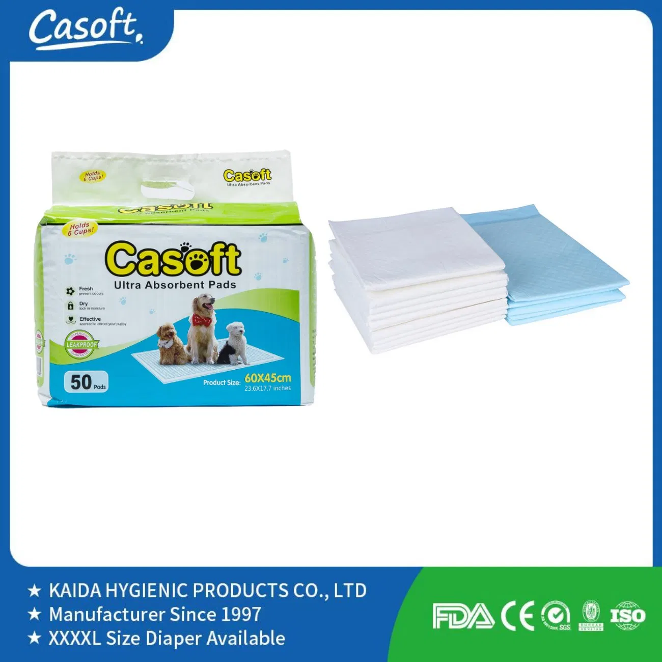 Protetores descartáveis OEM para incontinência, almofadas absorventes de fluff, protetores de cama, almofadas para urina para bebês, crianças, adultos e idosos, almofadas para treinamento de filhotes