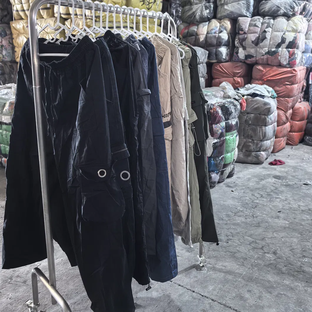 Pantalones cargo masculinos usados de alta qualidade em atacado, fardos de grau A