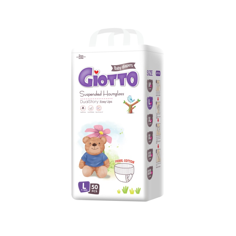 Fralda descartável para bebês de fibra de bambu orgânica e suave para a pele