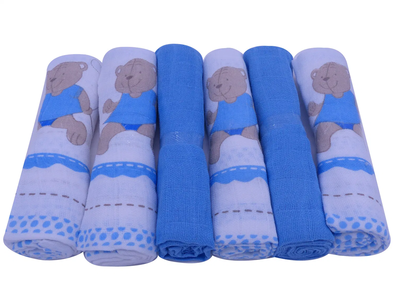 Fraldas de Bebê Impressas em Muslin de Algodão Orgânico e Flanela de Bambu