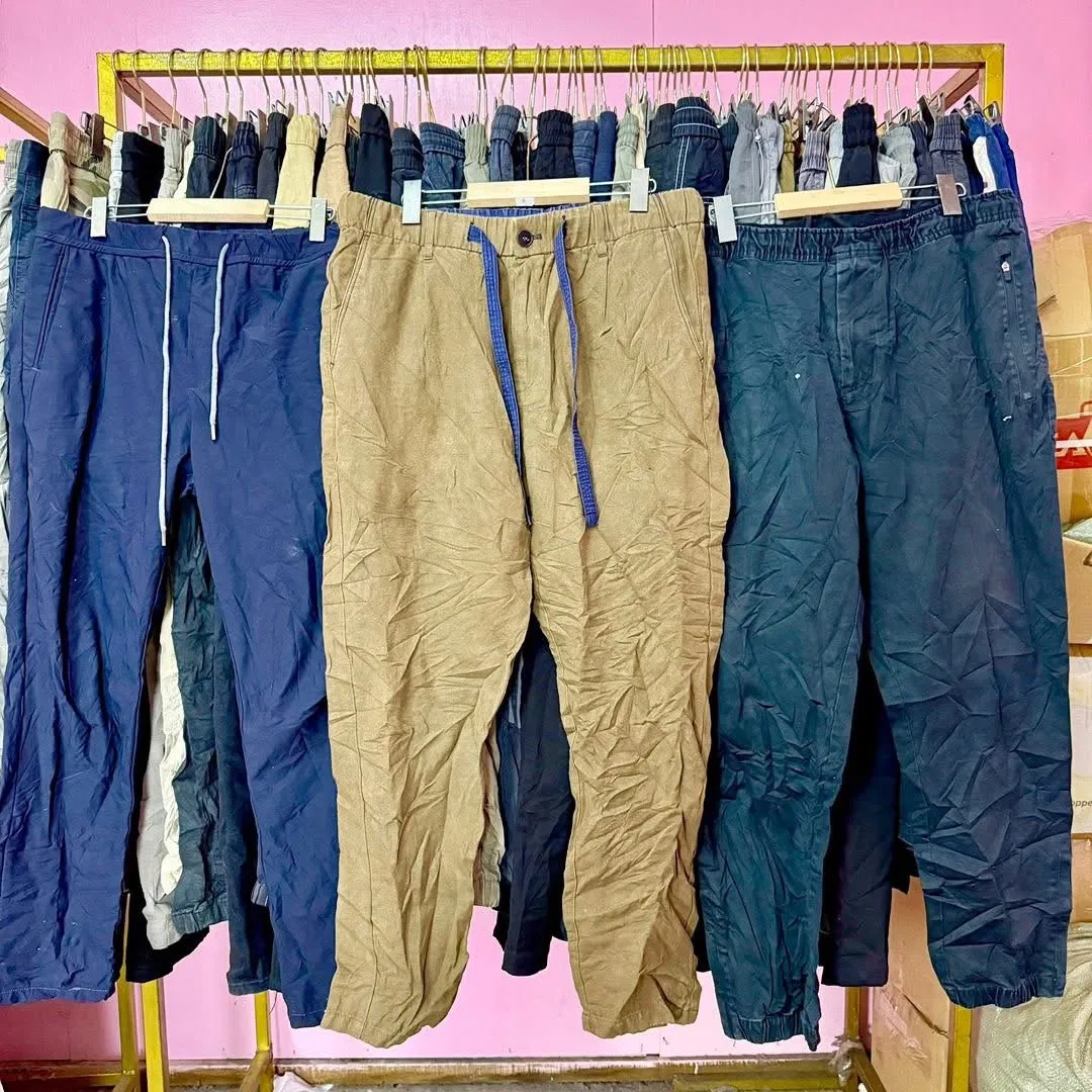 Calças de Segunda Mão para Homens, Calças e Calças Usadas, Lote de Roupas Usadas