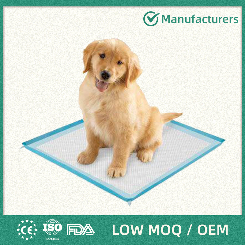 Tapetes para filhotes azuis descartáveis, absorventes, folhas de higiene, tapetes de incontinência para pets, tapetes de treinamento para filhotes, tapetes para urina de cães, promoção de fábrica na China