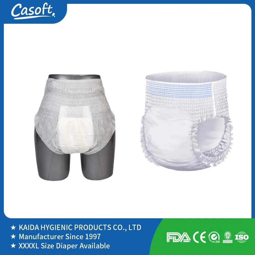 Fralda descartável de algodão para adultos, tipo calça, para idosos, superfície confortável, secagem rápida, calças unissex para incontinência à venda em grande quantidade