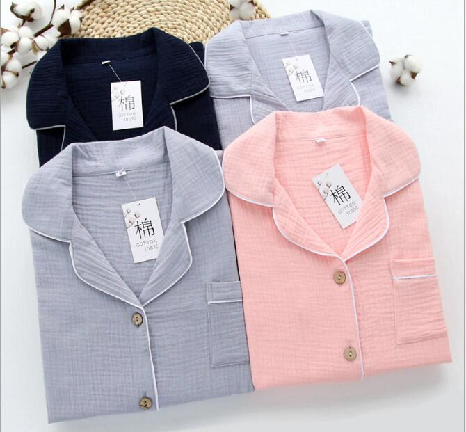 Conjunto de Pijamas de Algodão Muslin Masculino
