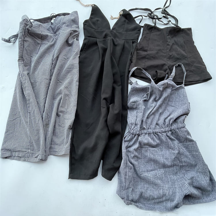 Arco-íris Roupas Usadas Atacado Preço Barato Macacão de Algodão Feminino