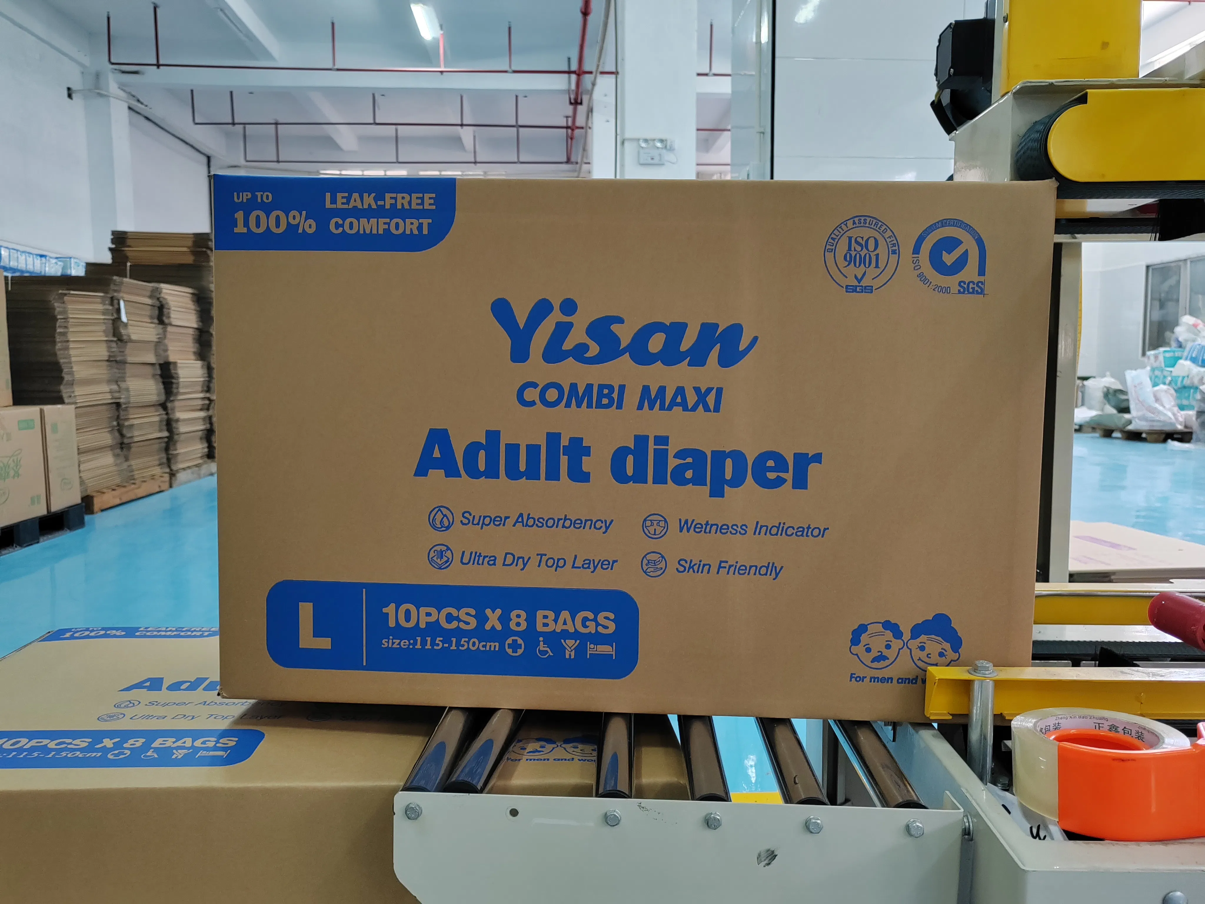 Fralda Descartável para Adultos Incontinência Fralda com Fita 5000ml Amostra Grátis Yisan