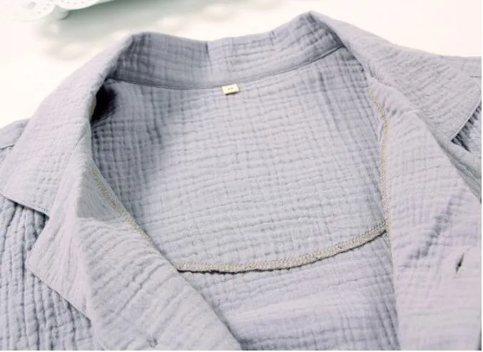 Conjunto de Pijamas de Algodão Muslin Masculino