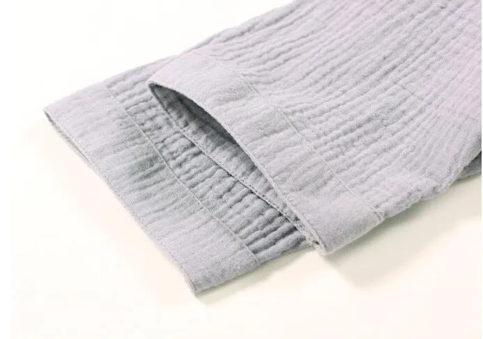 Conjunto de Pijamas de Algodão Muslin Masculino