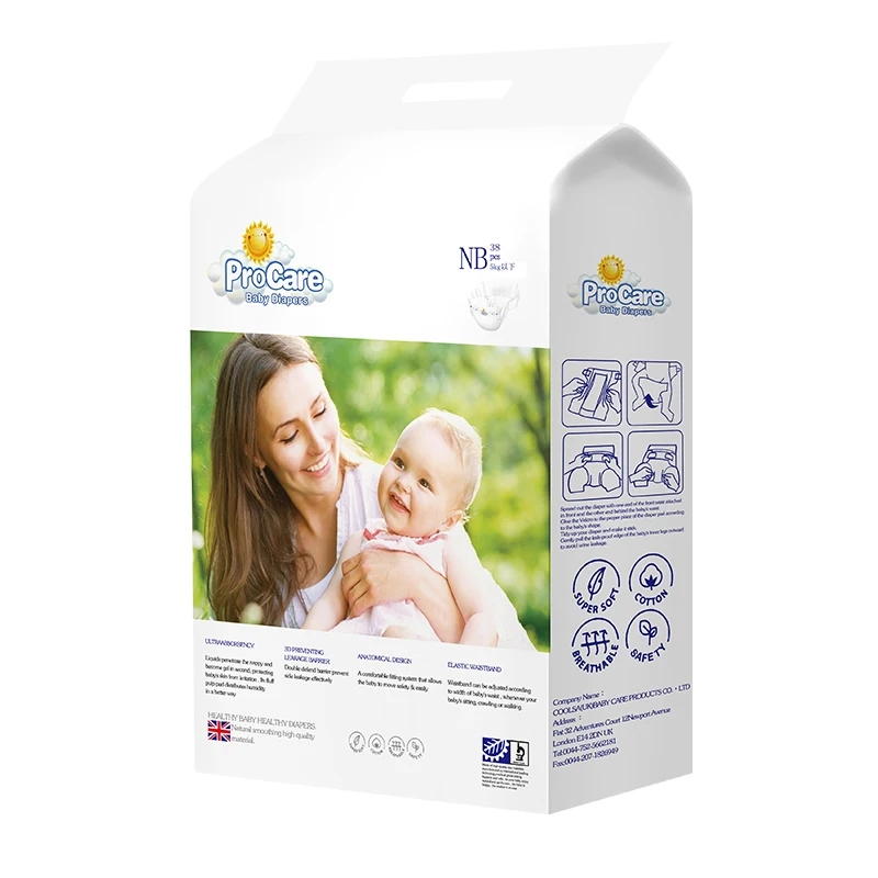 Fraldas Descartáveis Gentle Touch para Cuidados com a Pele Sensível