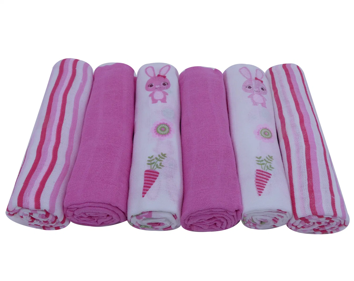 Fraldas de Bebê Impressas em Muslin de Algodão Orgânico e Flanela de Bambu