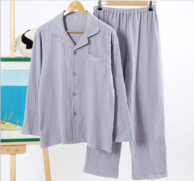 Conjunto de Pijamas de Algodão Muslin Masculino